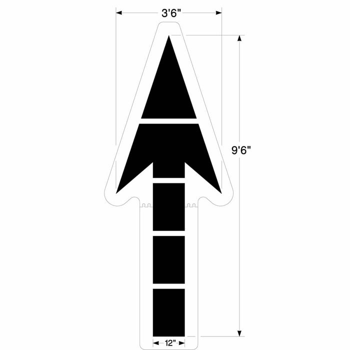 Straight Arrow Traffic Stencil – Federal Standard