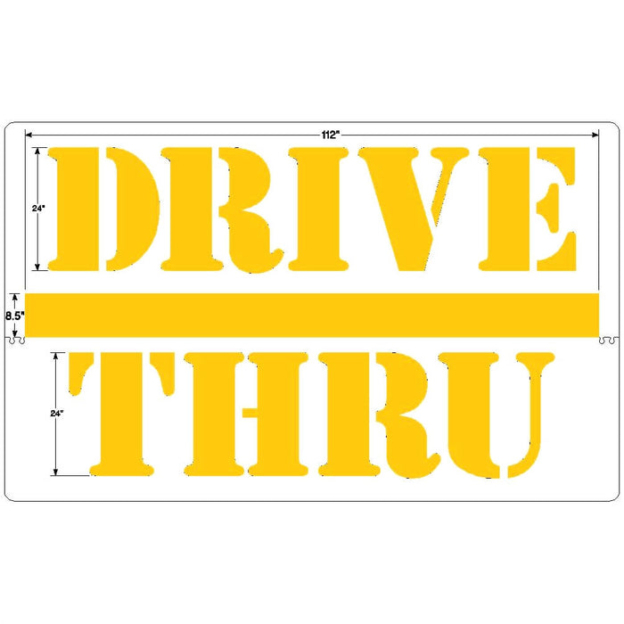 Burger King 24″ DRIVE THRU Pavement Stencil with Bar