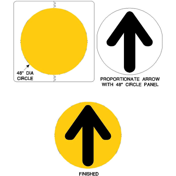 48" Burger King Circle & Arrow Pavement Stencil