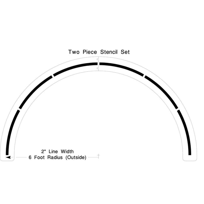 Basketball Court 6′ Center Circle Stencil