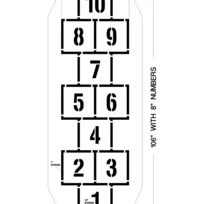 Traditional Hopscotch Playground Stencil