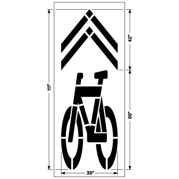 Federal Shared Lane Bicycle Pavement Stencil