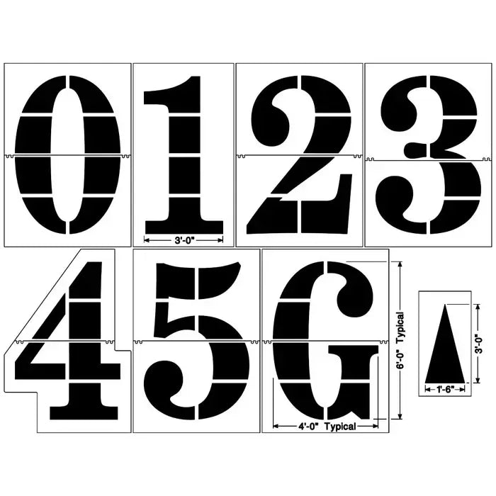 NCAA Football Field Stencil Kit 72"