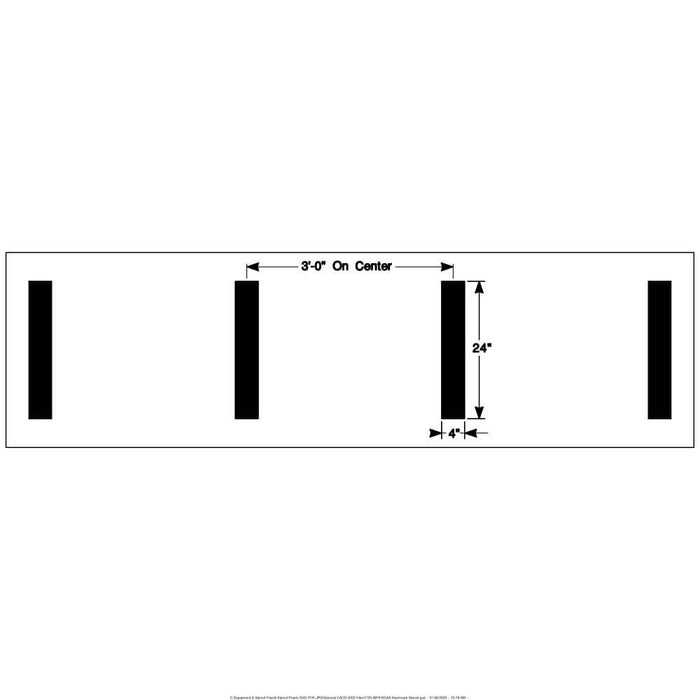 NCAA Football Field Hash Mark Stencil