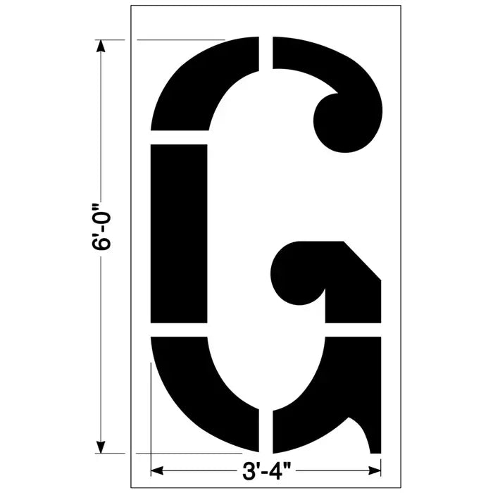 72″ Football Field G Stencil