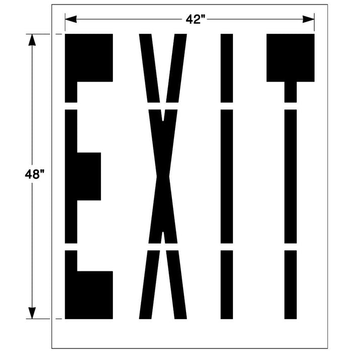 Federal "EXIT" Lane Stencil
