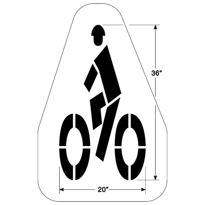 Federal Bike & Helmet Lane Pavement Stencil
