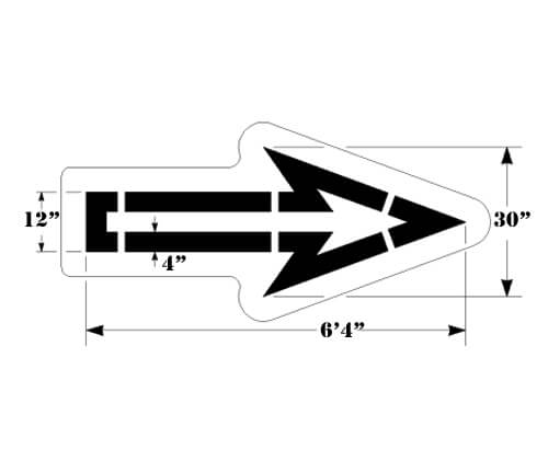 Walmart Open Straight Arrow Stencil
