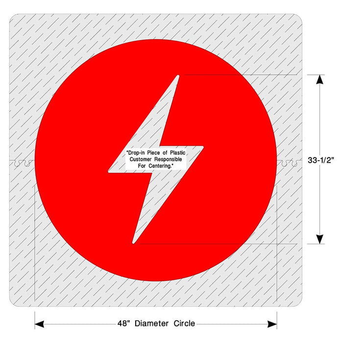 Electric Vehicle (EV) Parking & Charging Stencil – Bolt Design