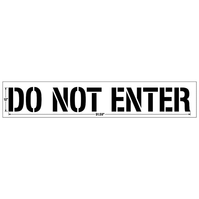 "Do Not Enter" Pavement Stencil