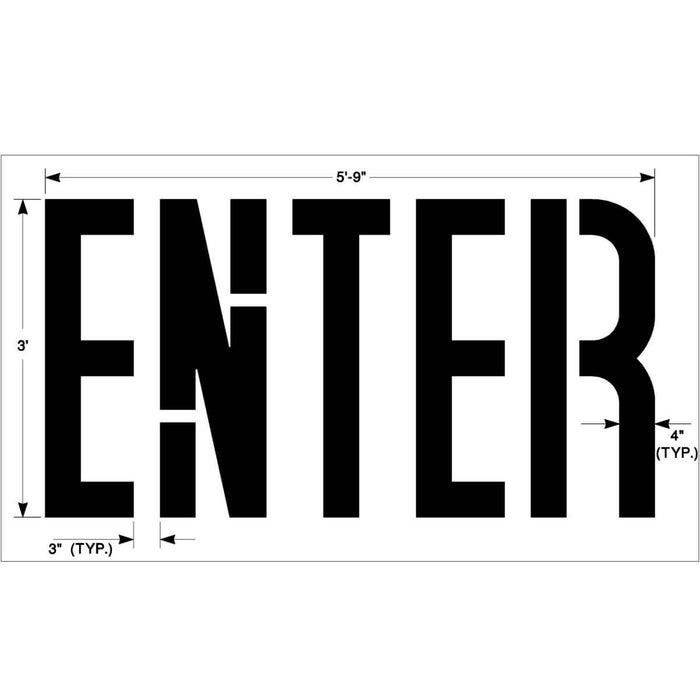 Walmart 36 Inch "ENTER" Stencil