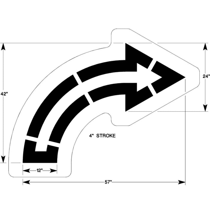 Walmart Curve Arrow Stencil