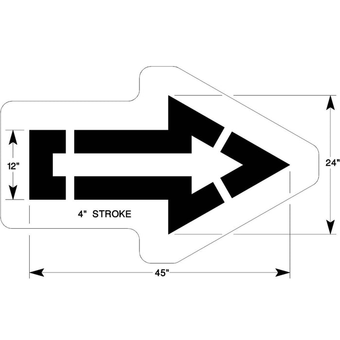 Walmart Open Straight Arrow Stencil