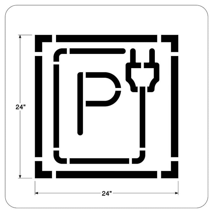 EV Parking & Charging Stencil – Large ‘P’ Design