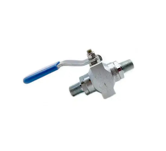 7400 PSI, 500 Bar - 3/8" NPT (m) X 3/8" NPT (m) Ball Valve with Peek Seats
