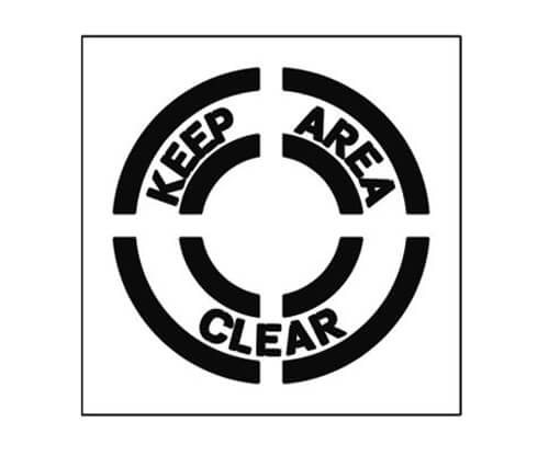 KEEP AREA CLEAR Safety Stencil