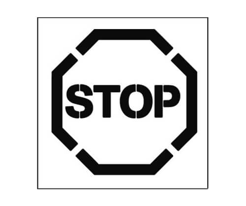 STOP Sign Pavement Stencil