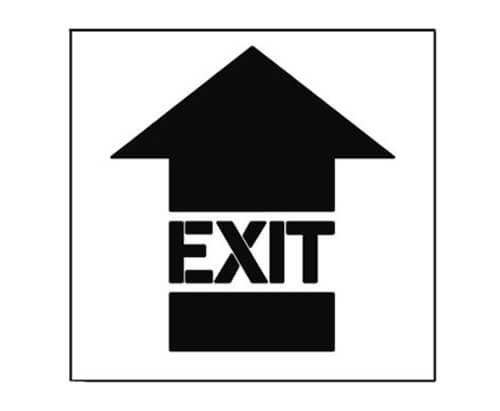 EXIT Arrow Stencil