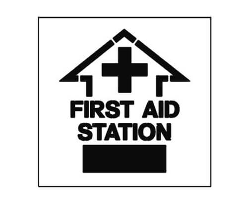 FIRST AID STATION Safety Stencil