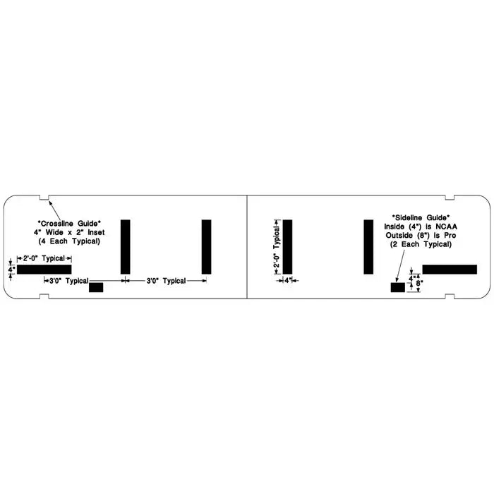 Pro-Grade Hash Mark Football Field Stencil