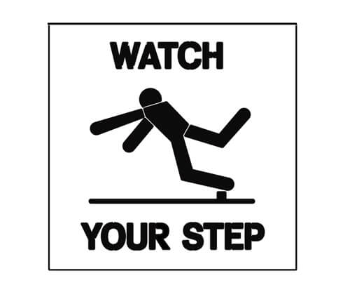 Watch Your Step Safety Stencil