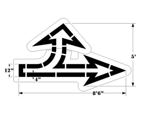 Walmart Open Combo Arrow Stencil