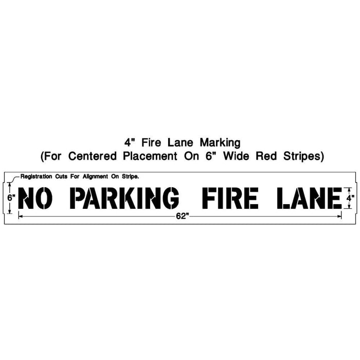 Walmart NO PARKING FIRE LANE Combo Stencil