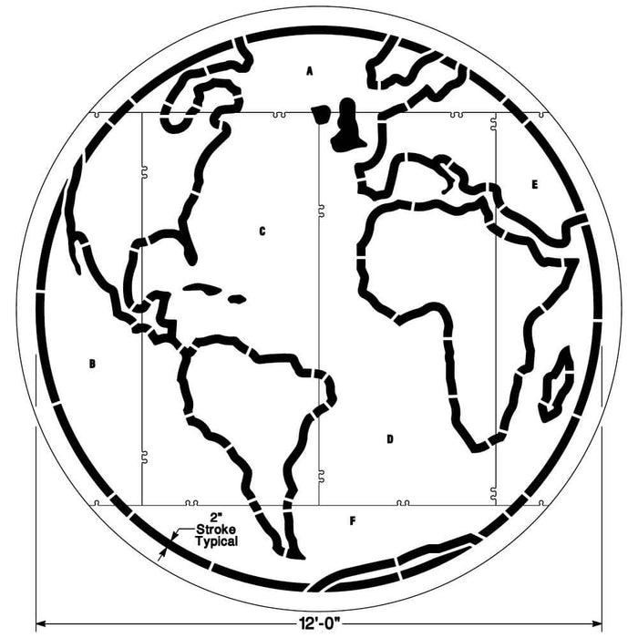 World Map Stencil