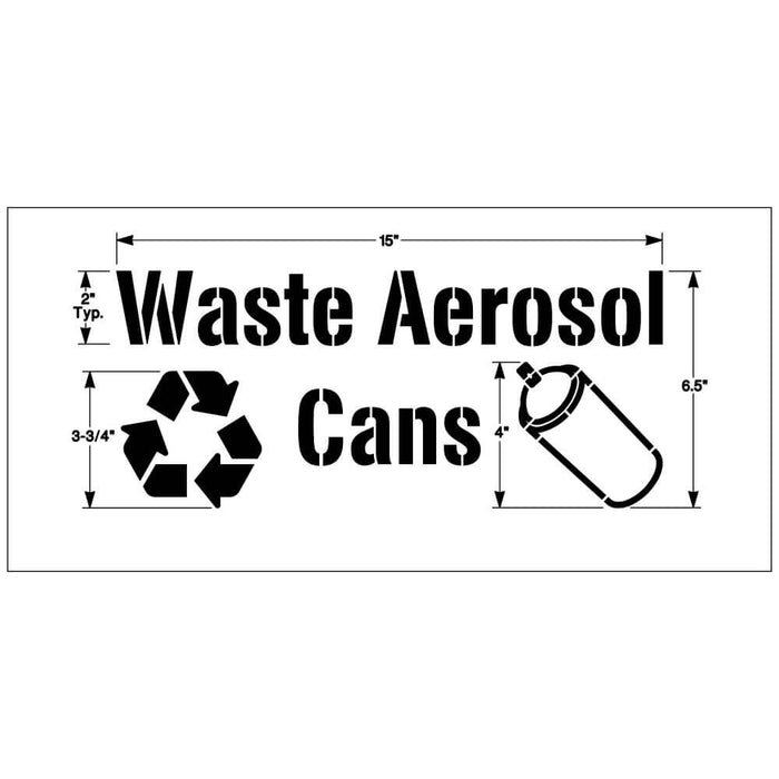 Hazardous Aerosol Can Disposal Stencil