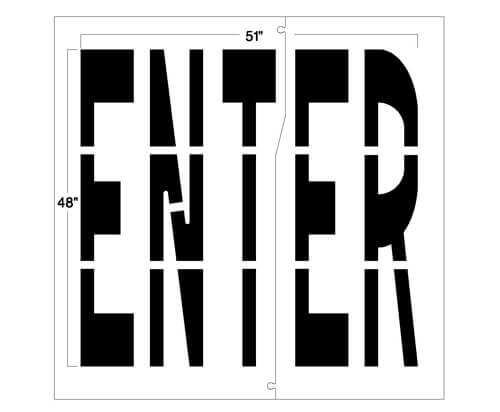 Federal "ENTER" Stencil