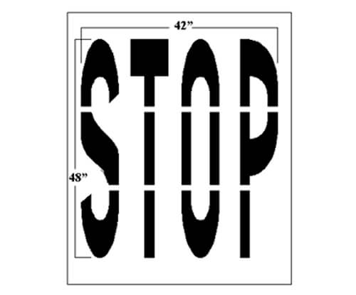 Federal STOP Pavement Marking Stencil