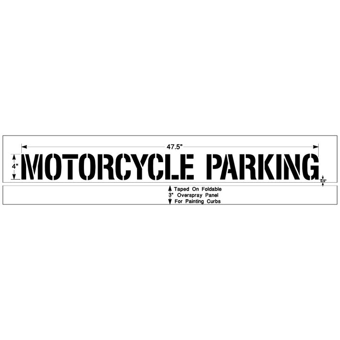 Motorcycle Parking Stencil – 4″