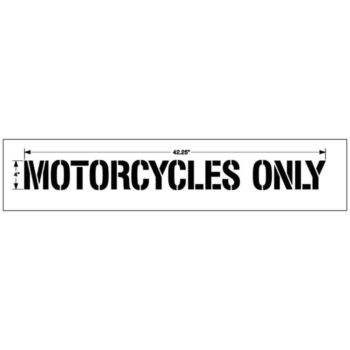 Motorcycles Only Parking Lot Stencil
