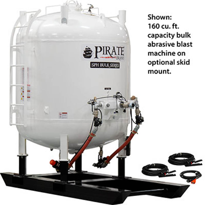 SPH 160 cu ft Bulk Blast Pot – 12 VDC Electric Controls, Dual Outlet with APV Metering Valves (Urethane Sleeves) & 1-1/2″ Piping