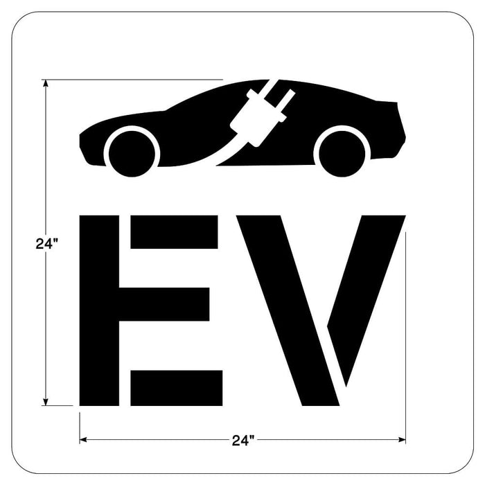 EV Charging Station Stencil – Tesla Style