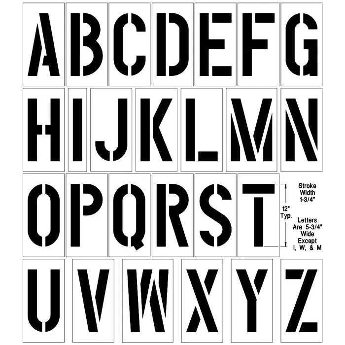 Alphabet Stencil Kit (A-Z)