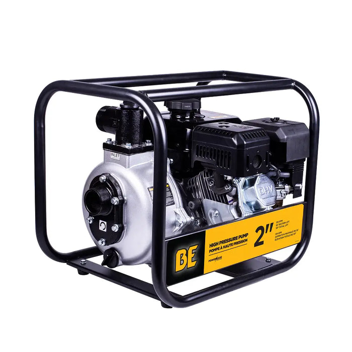 BE Power 2" High-Pressure Water Transfer Pump – Powerease 225 Engine, 225cc Gas-Powered Pump for Irrigation, Sprinklers & Long-Distance Water Transfer (116 GPM, 98 PSI)