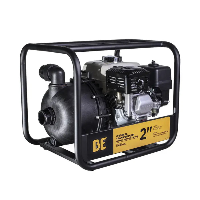 BE Power 2" Chemical Transfer Pump – Kohler SH270 Engine, 7 HP Gas-Powered Pump for Corrosive Liquids, Fertilizers & Chemicals (140 GPM Flow Rate)