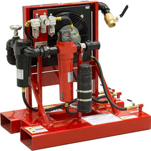 Dry Land™ Aftercooler Skid-Mounted System – 250 CFM @ 100 PSIG / 360 CFM @ 150 PSIG with Moisture Separator & Coalescing Filter, Powder-Coated Frame