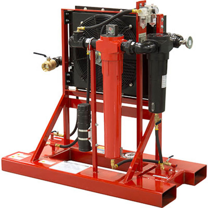 Dry Land™ Aftercooler Skid-Mounted System – 750 CFM @ 100 PSIG / 1,130 CFM @ 150 PSIG with Moisture Separator & Coalescing Filter on Powder-Coated Skid