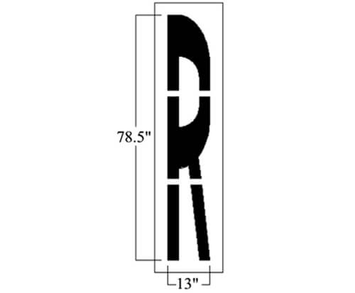 Federal Railroad Crossing “R” Pavement Stencil
