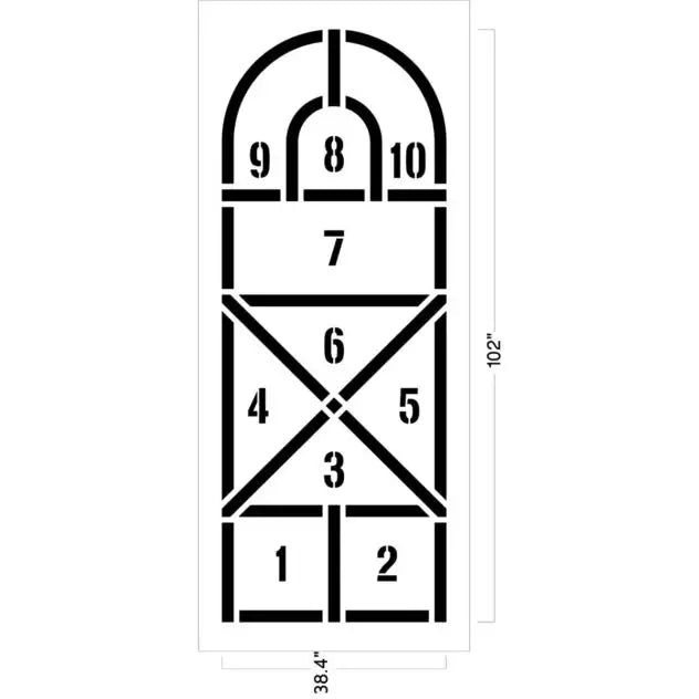 Arched Hopscotch Playground Stencil