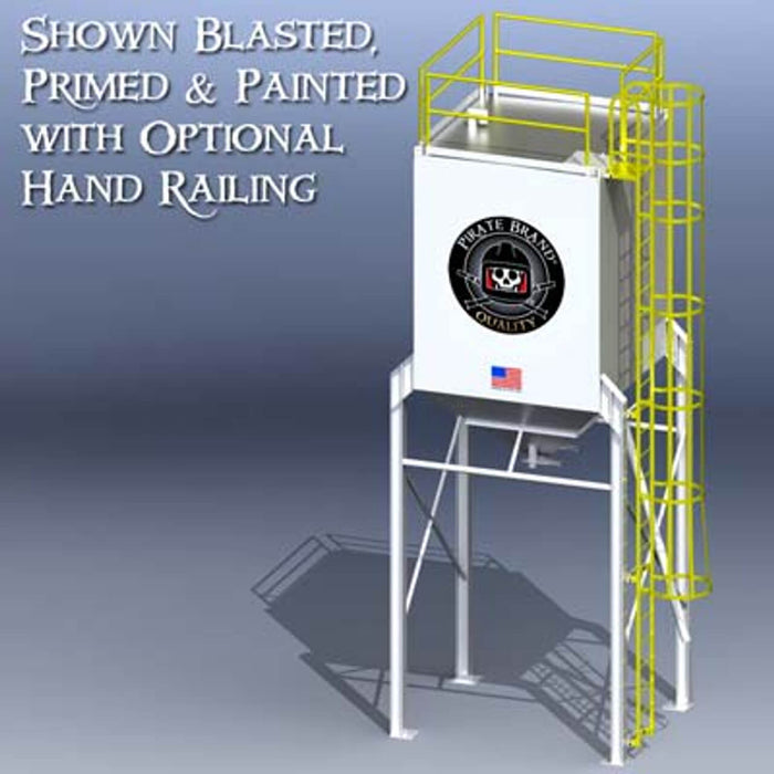 Storage Hopper – 725 cu ft (20,500 L) Capacity with Removable Ladder & Safety Cage, Bare Steel Construction (No Primer Finish)