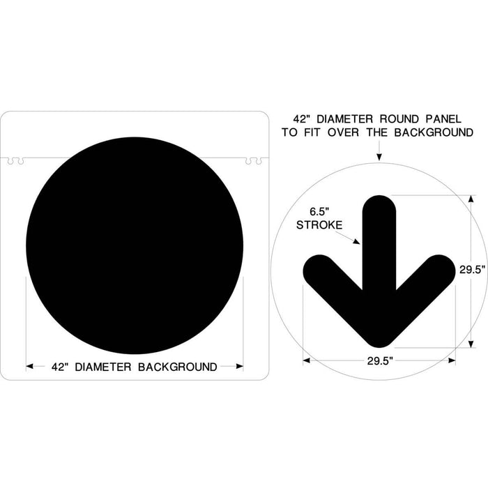 McDonalds Arrow with Circle Stencil