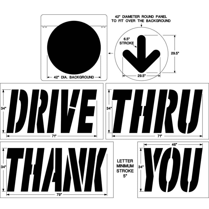 McDonalds Parking Lot Stencil Kit