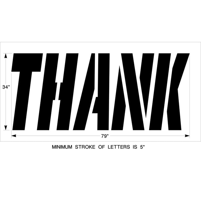 McDonalds 34 Inch "THANK" Stencil