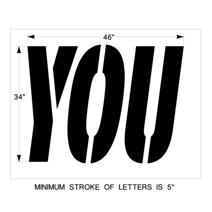McDonalds 34 Inch "YOU" Stencil