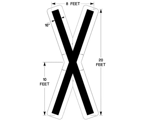 Federal Railroad Crossing X Stencil