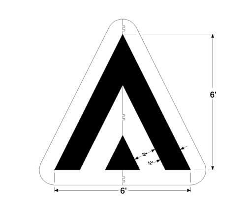 72″ Federal Speed Hump & Bump Pavement Stencil