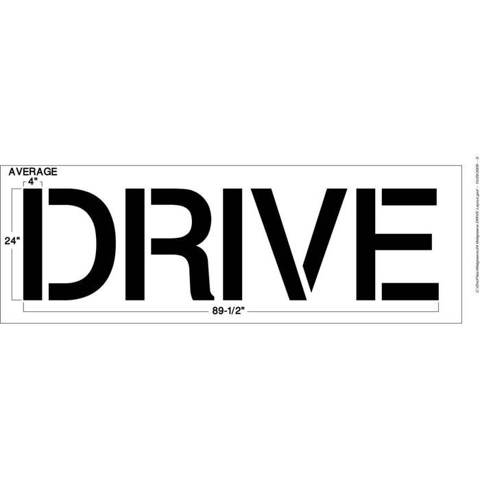 Walgreens 24 Inch "DRIVE" Stencil